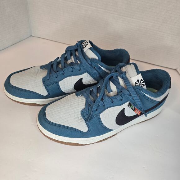 NIKE DUNK LOW SE NATURE RIFT BLUE MEN\'S SNEAKERS, SIZE 10.5 main image 5